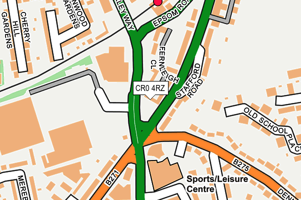 CR0 4RZ map - OS OpenMap – Local (Ordnance Survey)