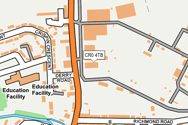 CR0 4TB map - OS OpenMap – Local (Ordnance Survey)