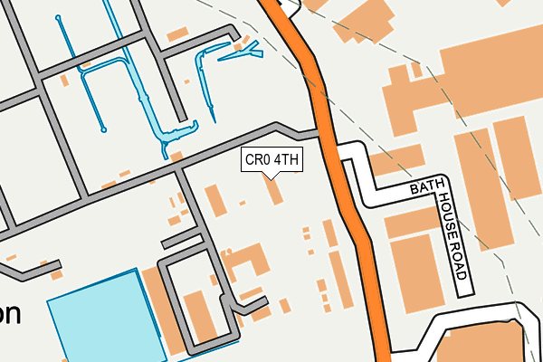 CR0 4TH map - OS OpenMap – Local (Ordnance Survey)