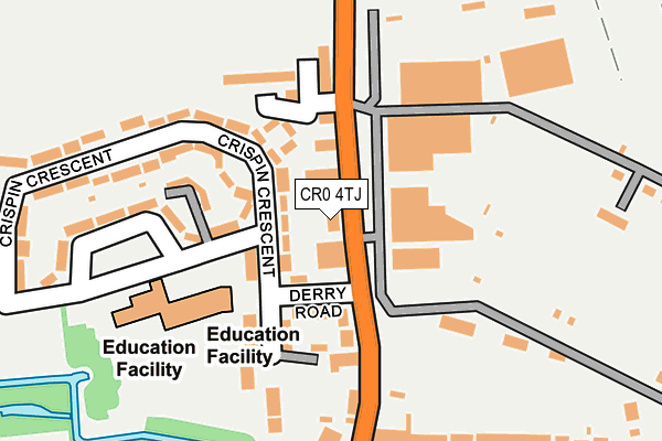 CR0 4TJ map - OS OpenMap – Local (Ordnance Survey)