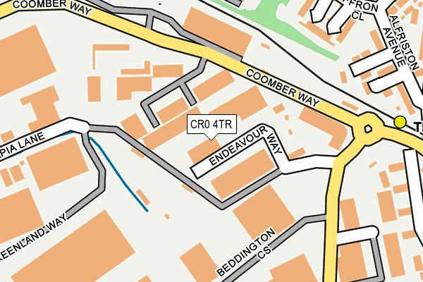 CR0 4TR map - OS OpenMap – Local (Ordnance Survey)