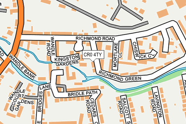 CR0 4TY map - OS OpenMap – Local (Ordnance Survey)