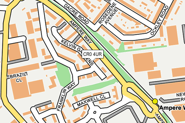 CR0 4UR map - OS OpenMap – Local (Ordnance Survey)