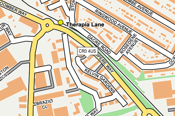 CR0 4US map - OS OpenMap – Local (Ordnance Survey)