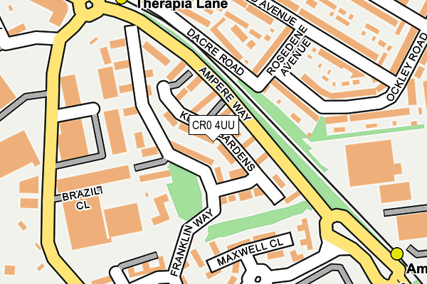 CR0 4UU map - OS OpenMap – Local (Ordnance Survey)