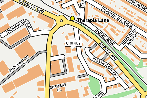 CR0 4UY map - OS OpenMap – Local (Ordnance Survey)