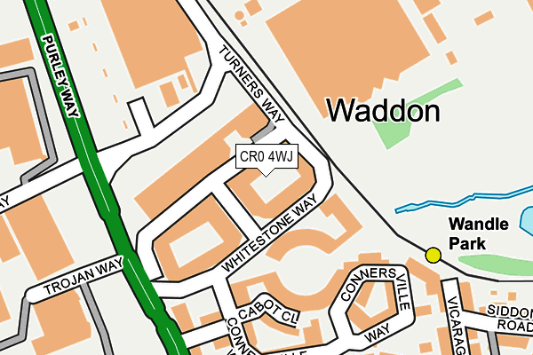 CR0 4WJ map - OS OpenMap – Local (Ordnance Survey)