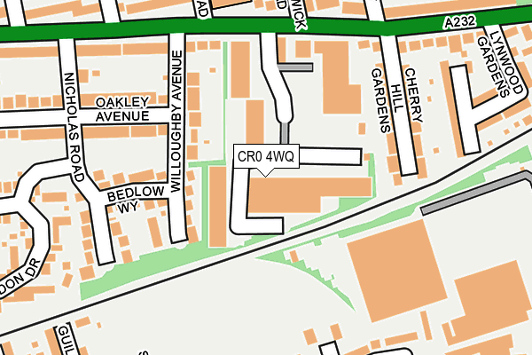 CR0 4WQ map - OS OpenMap – Local (Ordnance Survey)