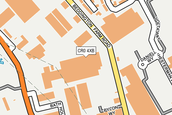 CR0 4XB map - OS OpenMap – Local (Ordnance Survey)