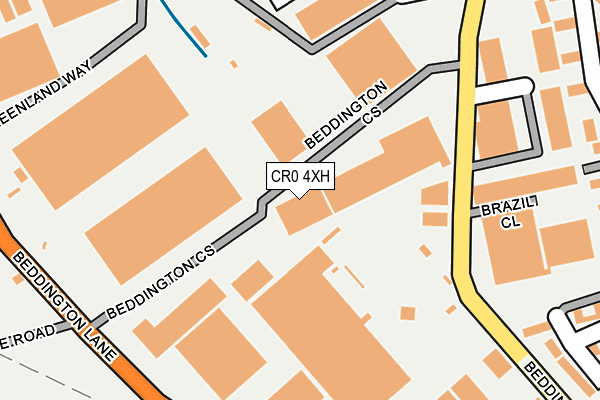 CR0 4XH map - OS OpenMap – Local (Ordnance Survey)