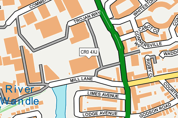 CR0 4XJ map - OS OpenMap – Local (Ordnance Survey)