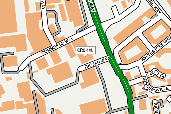 CR0 4XL map - OS OpenMap – Local (Ordnance Survey)