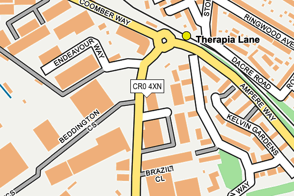 CR0 4XN map - OS OpenMap – Local (Ordnance Survey)