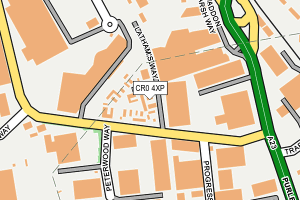 CR0 4XP map - OS OpenMap – Local (Ordnance Survey)