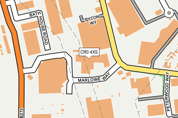 CR0 4XS map - OS OpenMap – Local (Ordnance Survey)