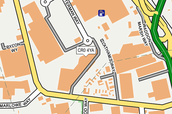 CR0 4YA map - OS OpenMap – Local (Ordnance Survey)