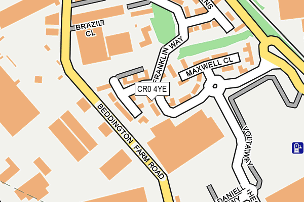 CR0 4YE map - OS OpenMap – Local (Ordnance Survey)