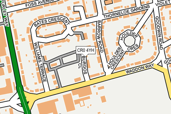 CR0 4YH map - OS OpenMap – Local (Ordnance Survey)