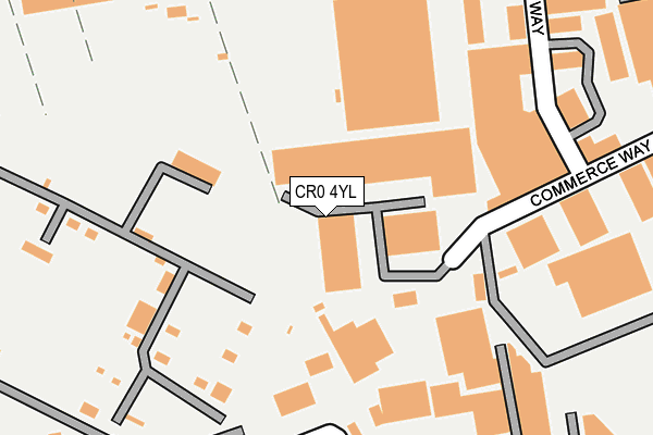 CR0 4YL map - OS OpenMap – Local (Ordnance Survey)