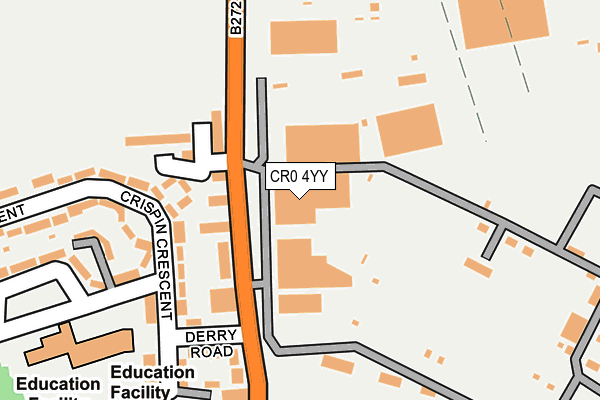 CR0 4YY map - OS OpenMap – Local (Ordnance Survey)