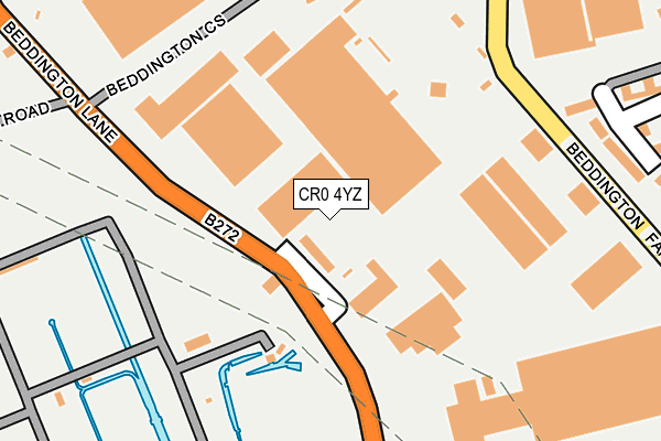 CR0 4YZ map - OS OpenMap – Local (Ordnance Survey)