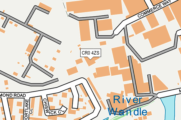 CR0 4ZS map - OS OpenMap – Local (Ordnance Survey)