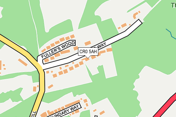 CR0 5AH map - OS OpenMap – Local (Ordnance Survey)