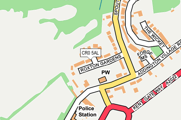 CR0 5AL map - OS OpenMap – Local (Ordnance Survey)