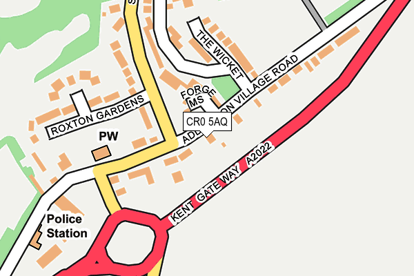 CR0 5AQ map - OS OpenMap – Local (Ordnance Survey)