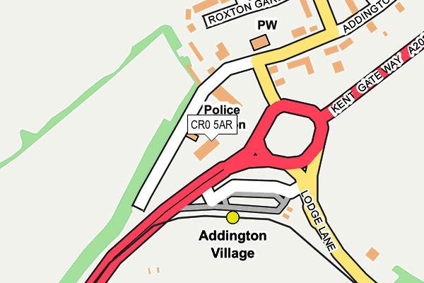 CR0 5AR map - OS OpenMap – Local (Ordnance Survey)