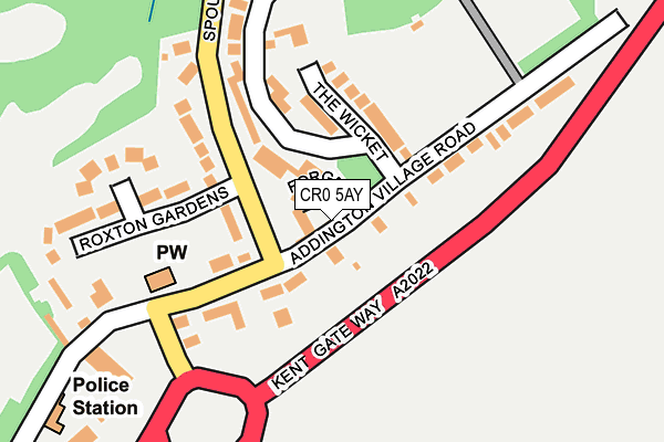 CR0 5AY map - OS OpenMap – Local (Ordnance Survey)