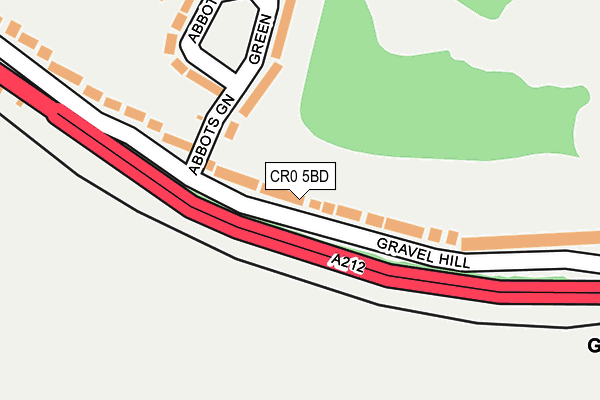 CR0 5BD map - OS OpenMap – Local (Ordnance Survey)