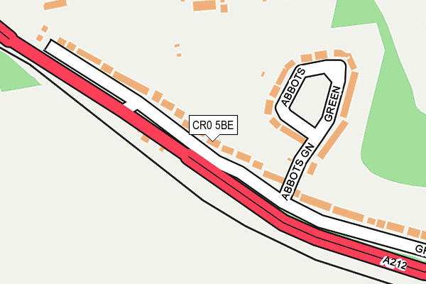 CR0 5BE map - OS OpenMap – Local (Ordnance Survey)