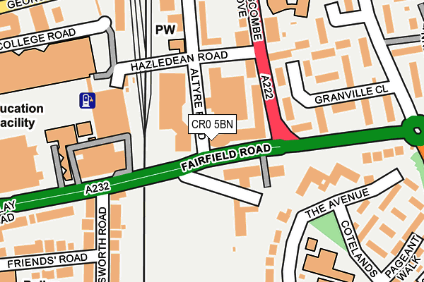 CR0 5BN map - OS OpenMap – Local (Ordnance Survey)