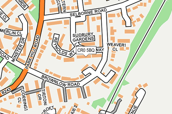 CR0 5BQ map - OS OpenMap – Local (Ordnance Survey)