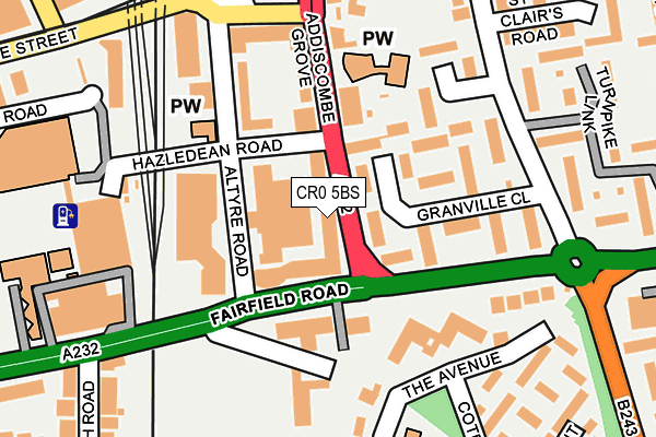 CR0 5BS map - OS OpenMap – Local (Ordnance Survey)