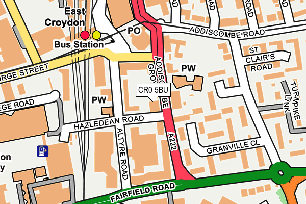 CR0 5BU map - OS OpenMap – Local (Ordnance Survey)