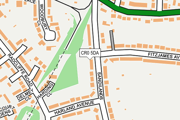 CR0 5DA map - OS OpenMap – Local (Ordnance Survey)