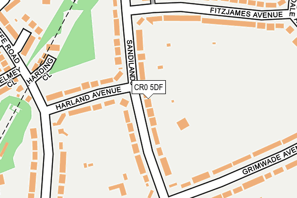 CR0 5DF map - OS OpenMap – Local (Ordnance Survey)