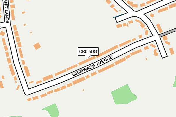 CR0 5DG map - OS OpenMap – Local (Ordnance Survey)