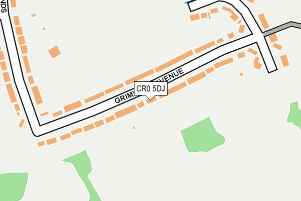 CR0 5DJ map - OS OpenMap – Local (Ordnance Survey)