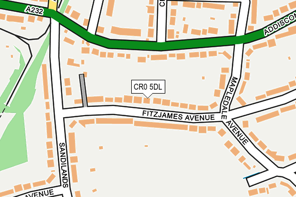 CR0 5DL map - OS OpenMap – Local (Ordnance Survey)