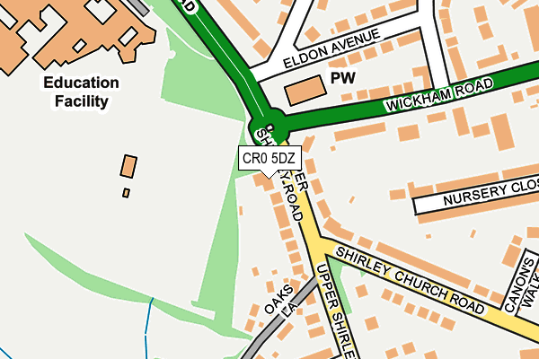 CR0 5DZ map - OS OpenMap – Local (Ordnance Survey)