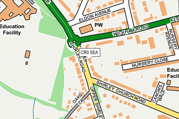 CR0 5EA map - OS OpenMap – Local (Ordnance Survey)