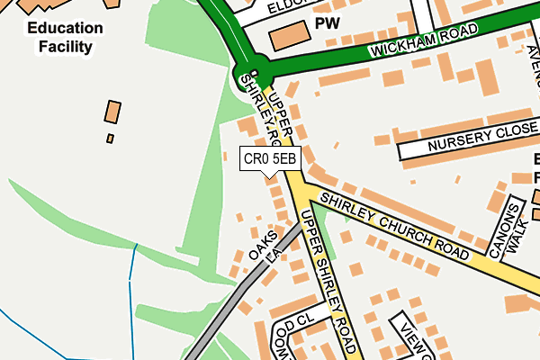 CR0 5EB map - OS OpenMap – Local (Ordnance Survey)