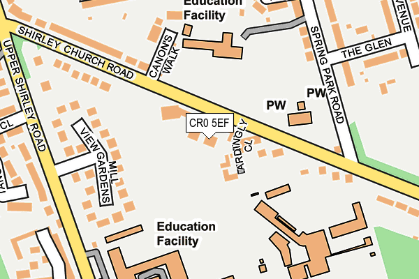 CR0 5EF map - OS OpenMap – Local (Ordnance Survey)