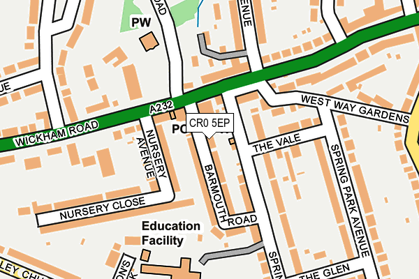 CR0 5EP map - OS OpenMap – Local (Ordnance Survey)