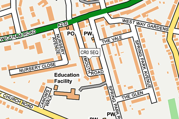 CR0 5EQ map - OS OpenMap – Local (Ordnance Survey)