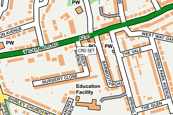 CR0 5ET map - OS OpenMap – Local (Ordnance Survey)