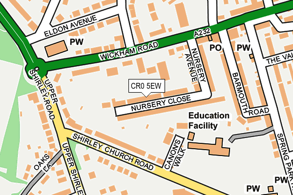 CR0 5EW map - OS OpenMap – Local (Ordnance Survey)